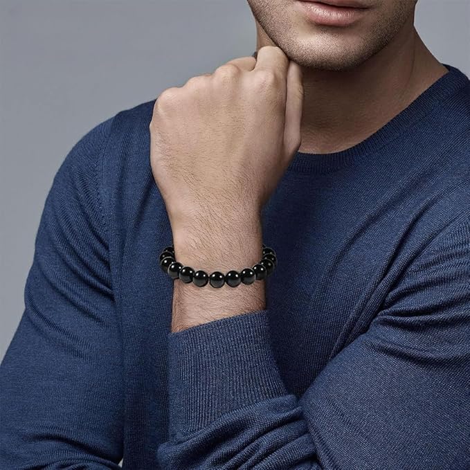 Pulsera de piedra de obsidiana natural Mavendi / Pérdida de peso y energía