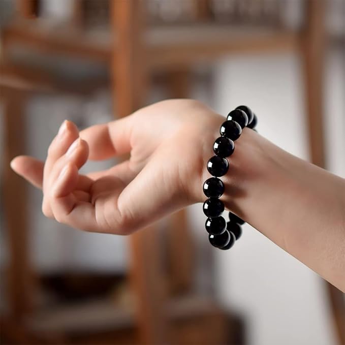 Pulsera de piedra de obsidiana natural Mavendi / Pérdida de peso y energía