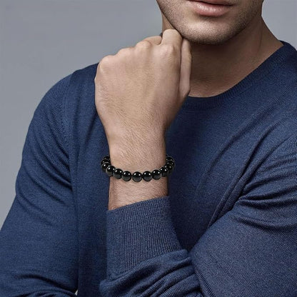 Pulsera de piedra de obsidiana natural Mavendi / Pérdida de peso y energía