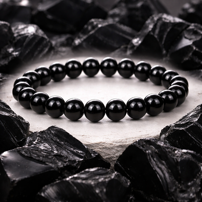 Pulsera de piedra de obsidiana natural Mavendi / Pérdida de peso y energía
