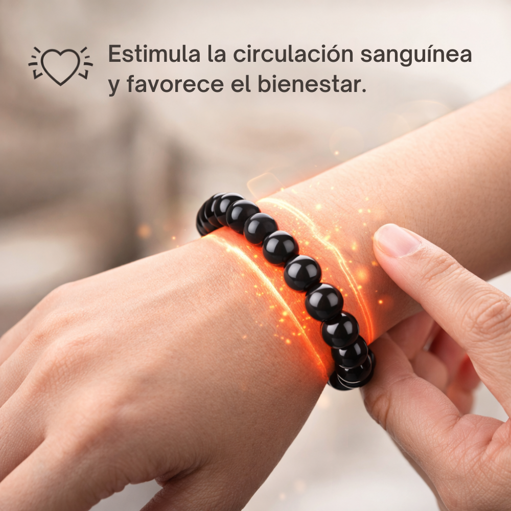 Pulsera de piedra de obsidiana natural Mavendi / Pérdida de peso y energía